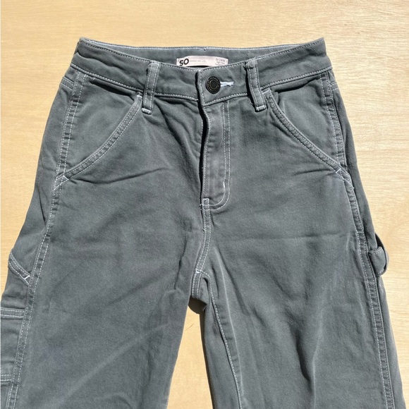 Women’s Size 0 24 High Rise Carpenter Green Grey Jeans SO - Picture 2 of 8